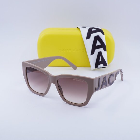 Marc Jacobs MARC 695/S 0NOY HA Square Sunglasses - Nude Brown\Brown Gradient - Picture 1 of 10